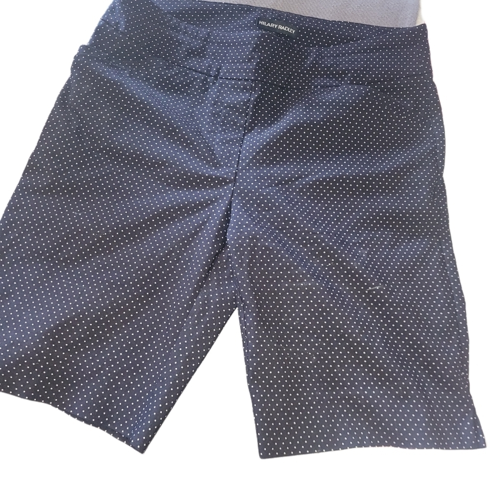 Hilary Radley Black Shorts with White  Polka Dots Size 6
